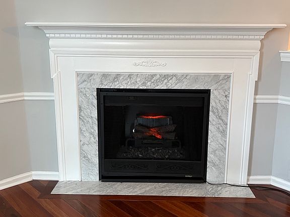 electric fireplace in living room