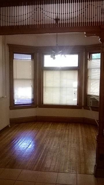 Living room without curtains