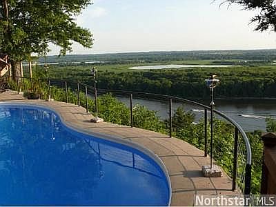 View down river from pool