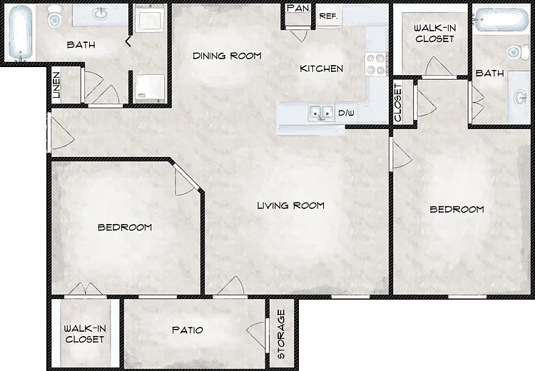 Plan D Floorplan Diagram