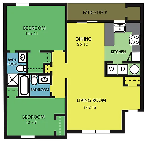Floor plan 2 BEDROOM