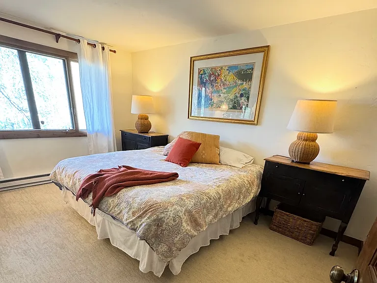 Ground floor Primary Bedroom with attached bathroom and large closet.