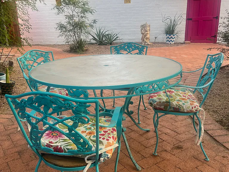 Entertain and dine in the beautiful yard.