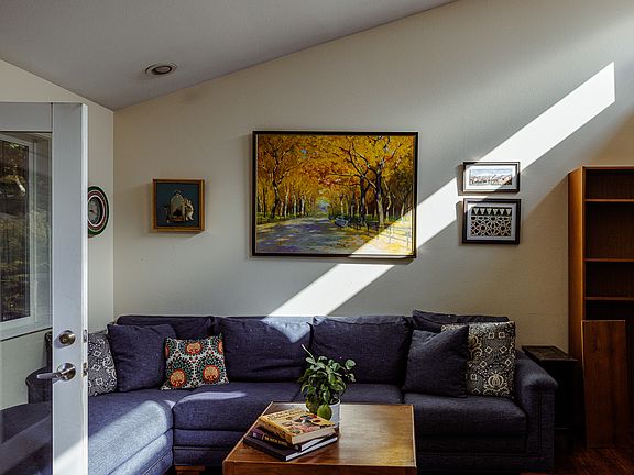Living and family room just off of kitchen w