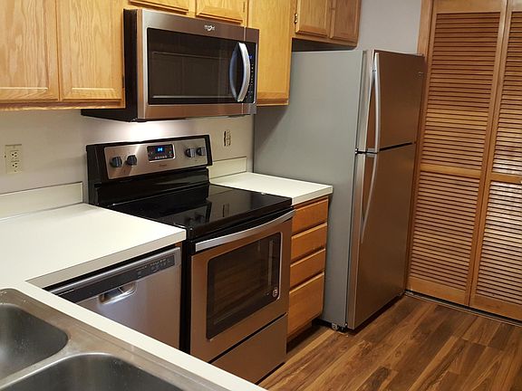Kitchen with stainless steel appliances