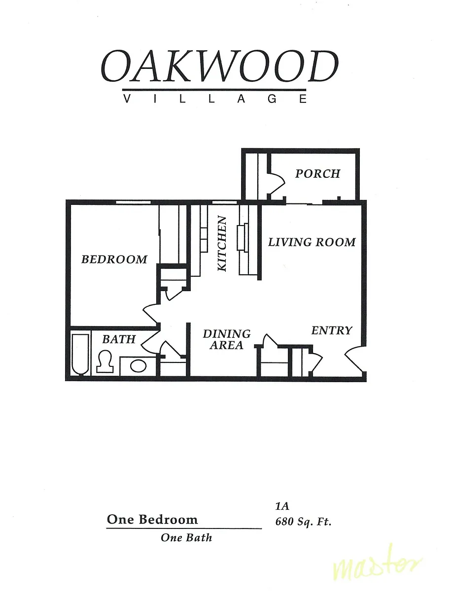 Floor plan 1X1