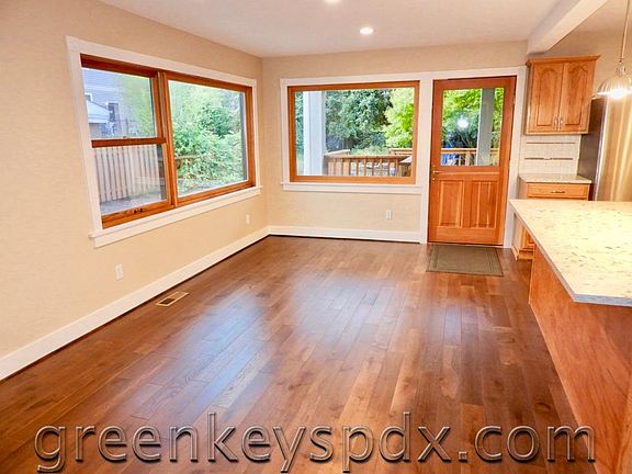 Huge picture windows in dining area