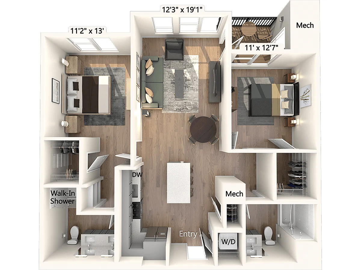 Floor plan BM08-1107sf-1102
