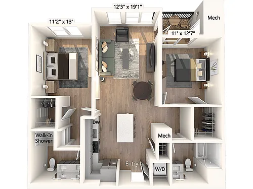 Floor plan BM08-1107sf-1102