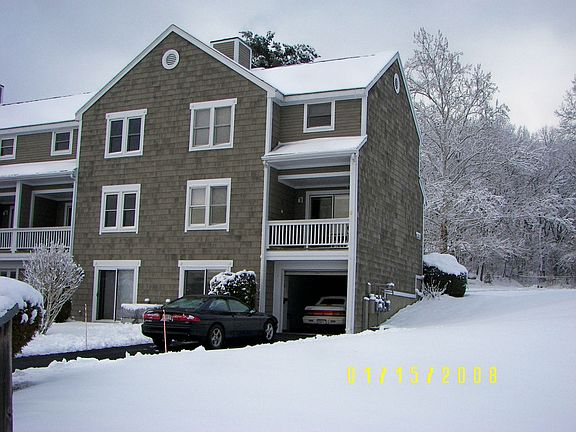 Rear of Townhouse showing garage.