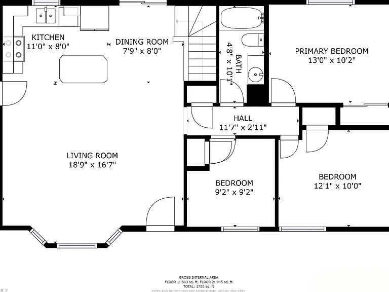 Main level floor plan