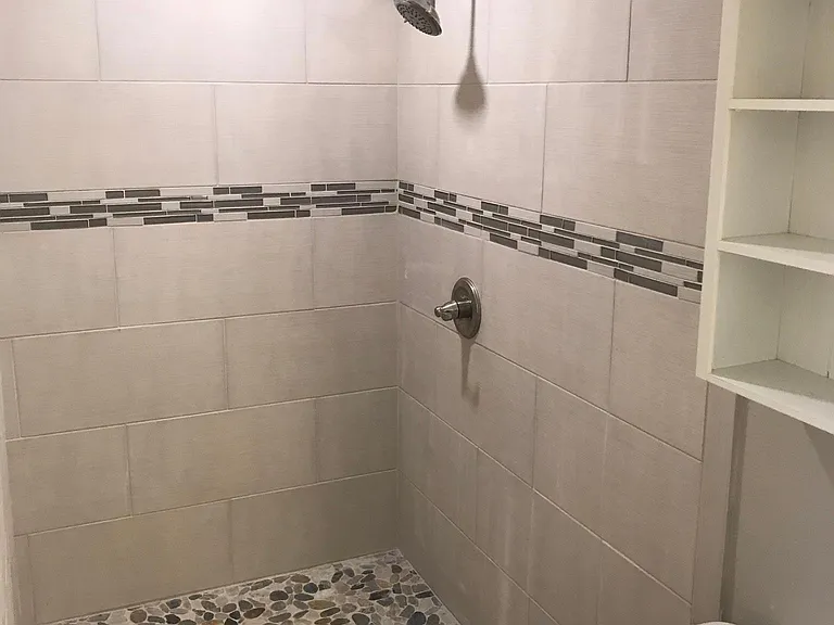 Master bathroom tile shower