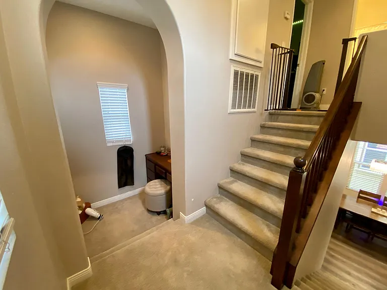 There is a small bonus space near the stairs which has a small desk