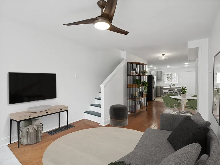 Open concept living and dining area