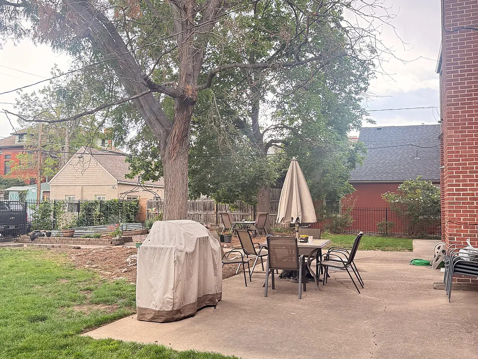 Shared backyard with grill
