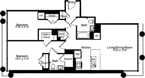 Floor plan Two Bedroom O 7