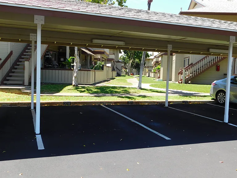 One covered assigned parking stall, steps from the rental unit.