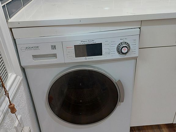 New washer/dryer combo. No trips to the laundromat on cold-rainy days!