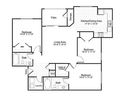 Floor plan 3A - 60