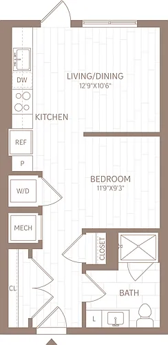 Floor plan Studio-S1