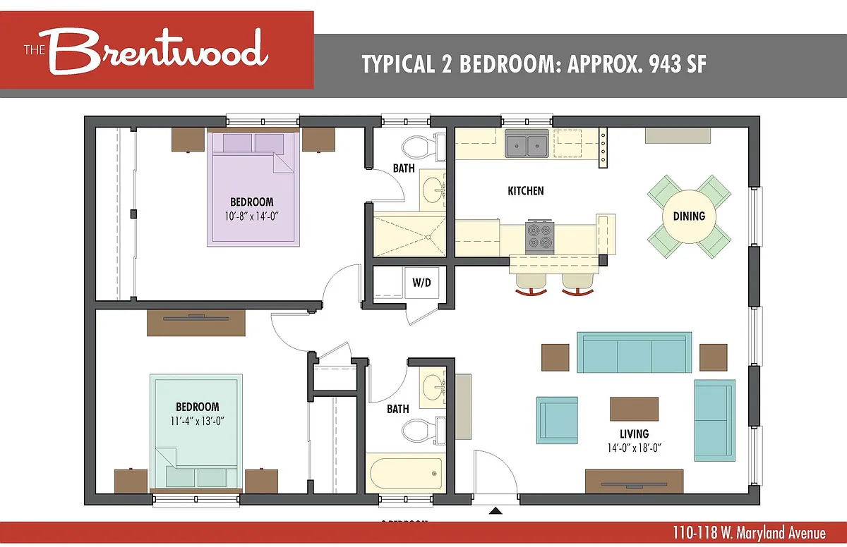 Floor plan Two Bedroom