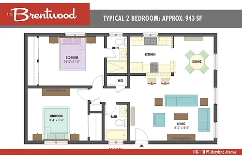 Floor plan Two Bedroom