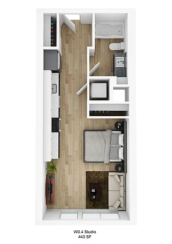 Floor plan Huron W0.4 (Studio)