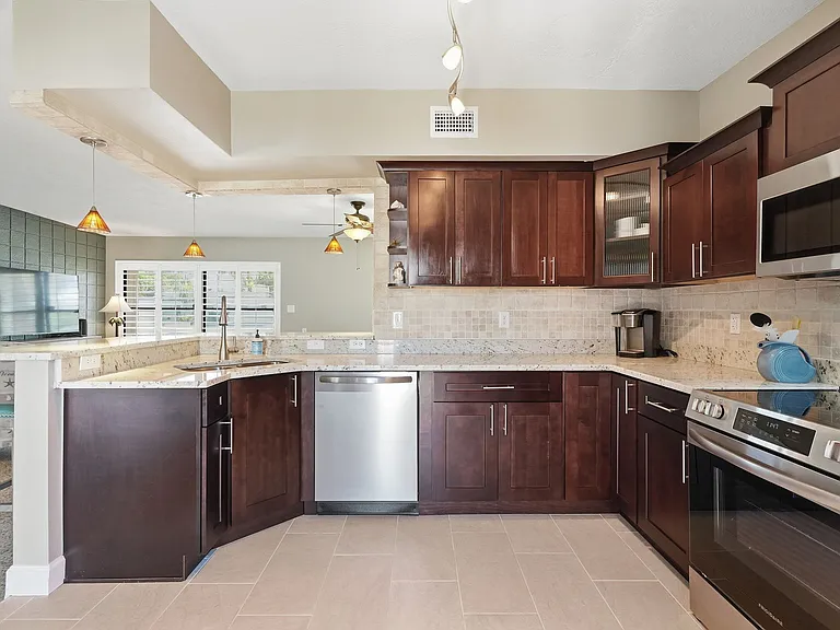 Brand new kitchen cabinets, counters and appliances with everything you could need to cook and entertain. Including Keurig, Toaster and Air Fryer,