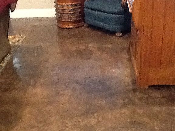 New stained concrete floors