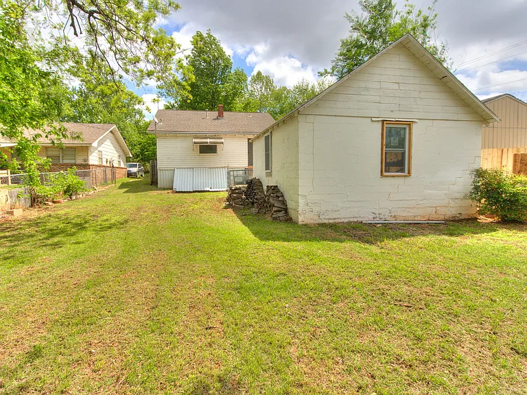 Backyard with basement access