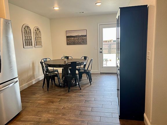 Dinning area flows to patio