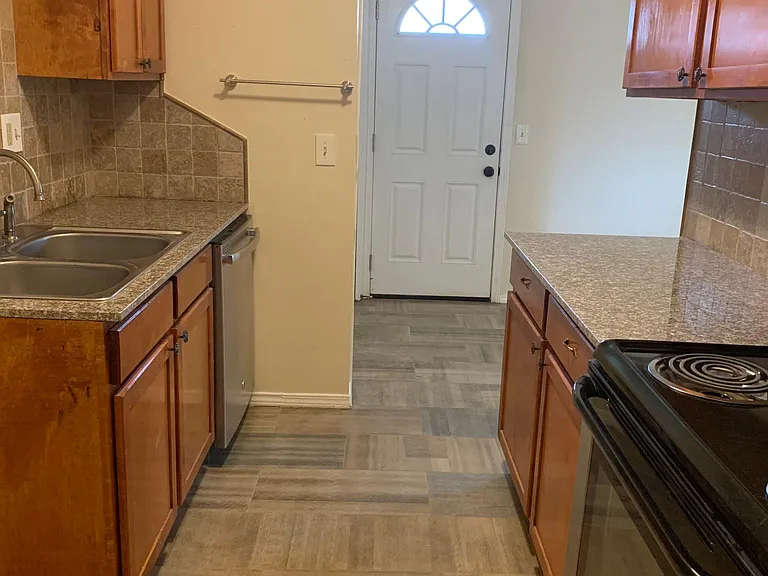 Kitchen with granite countertops
