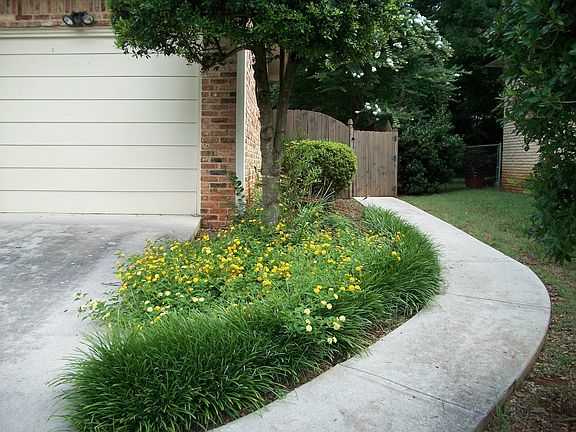 Private walk to side gate