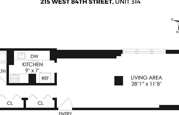 2nd image of 215 W 84th St APT 214