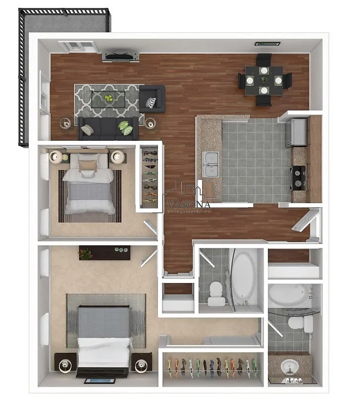 Floor plan Adobe 2x2