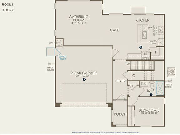 Plan 4 Floor Plan, Quick Move-In Home, Floor 1