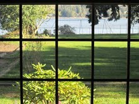 water out living room window