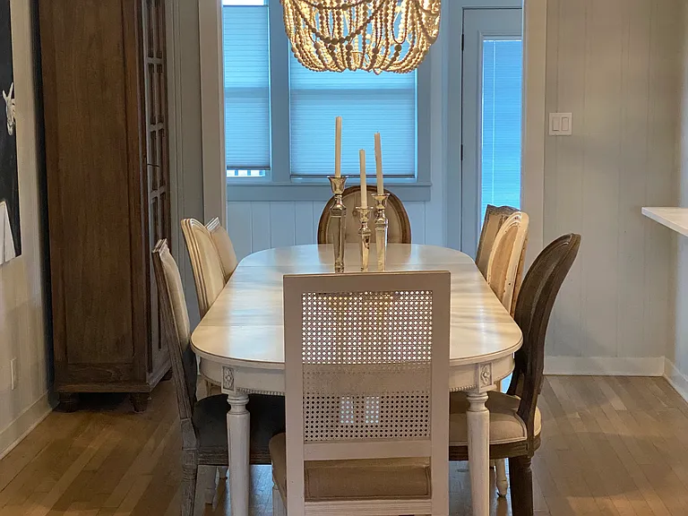 Dining area open to kitchen