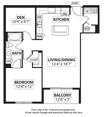 Floor plan A10 1 Bed 1 Bath