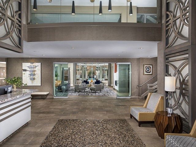 Stunning lobby with concierge