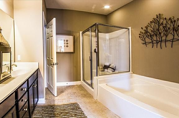 well-appointed master bathroom