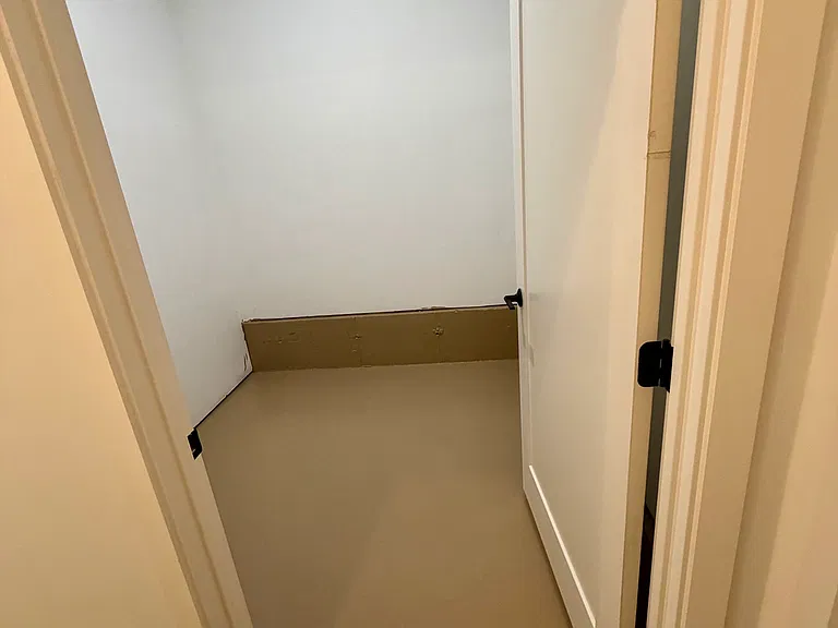 Storage room in garage
