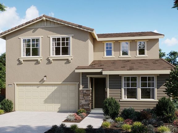 Rendering of elevation C at Plan 4001 at Chateaus at Natomas Landing