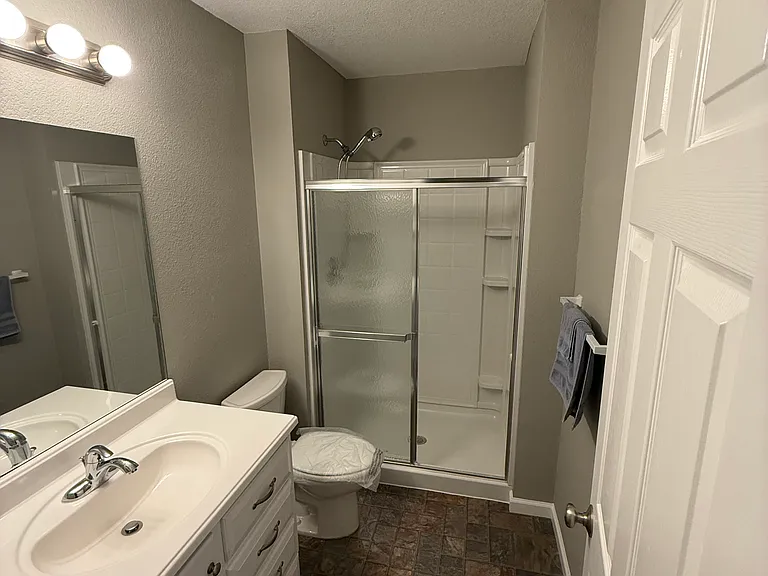 Lower level third bathroom with oversize shower