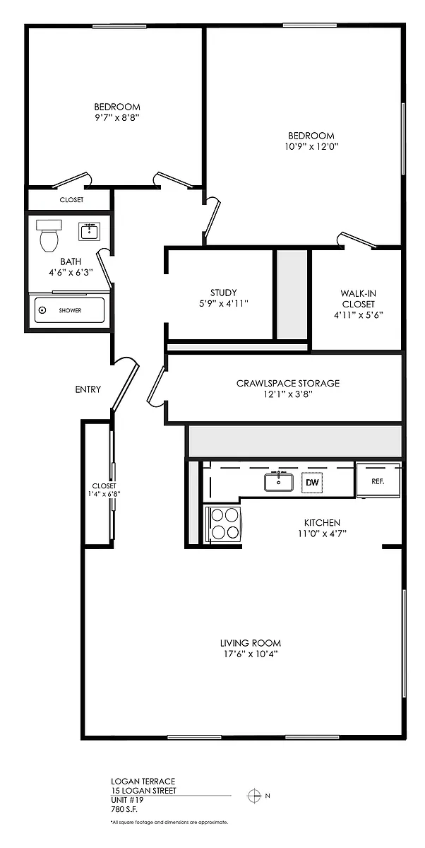 Floor plan 2 Bedroom-Upgraded