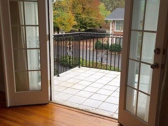 Balcony with French doors