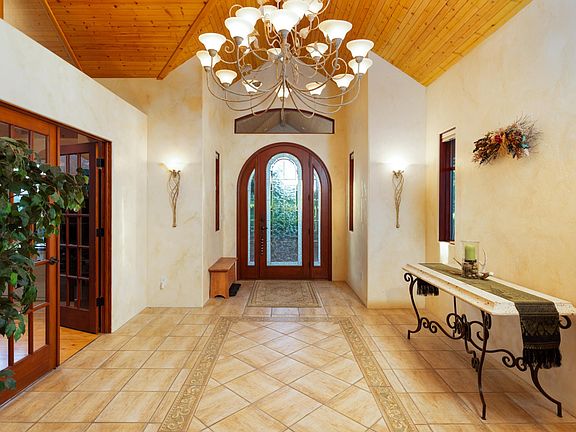 Front entry and entrance to private office