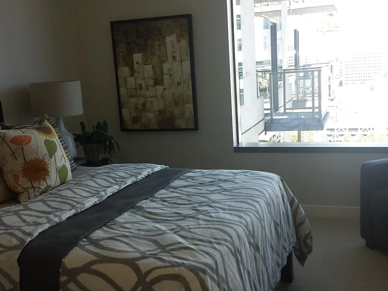 bedroom with walk in closet