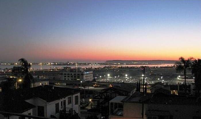 Sunset view from balcony