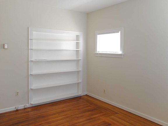 Built in shelves in living room